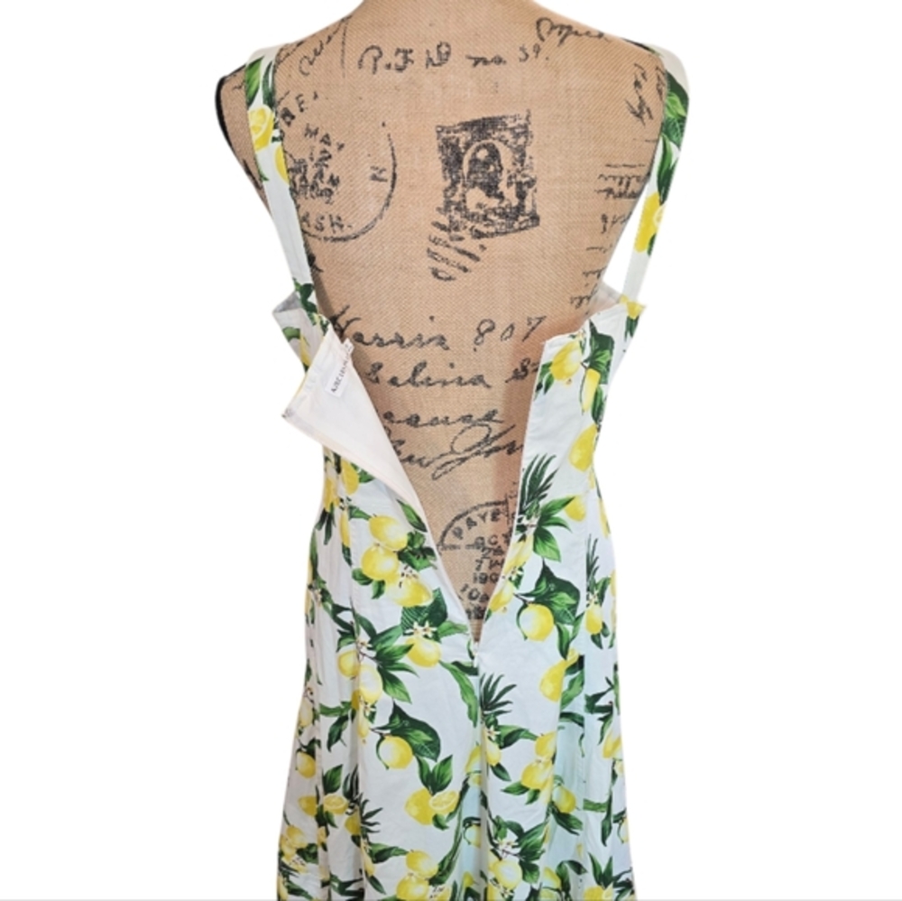 Avec Les Filles Lemon Fit N Flare Skater Rockabilly Midi Dress Size 10 New - Picture 8 of 16